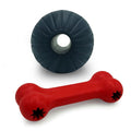 Natural Rubber Chew Toy Combo for Dogs (Extreme Ball + Classic Bone)